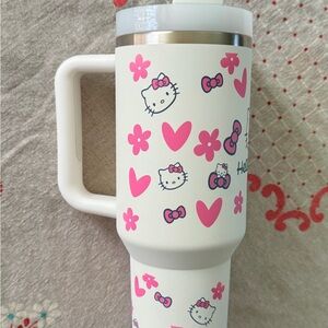Hello Kitty White and Pink Travel Mug